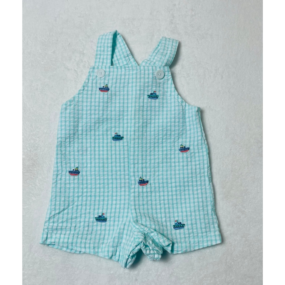 Baby ADVENTUREWEAR 360 Overalls 6 Months Light Blue White Gingham